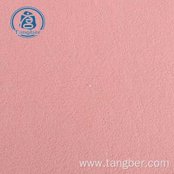 brushed pink polyester cotton polar fleece hoodie fabric